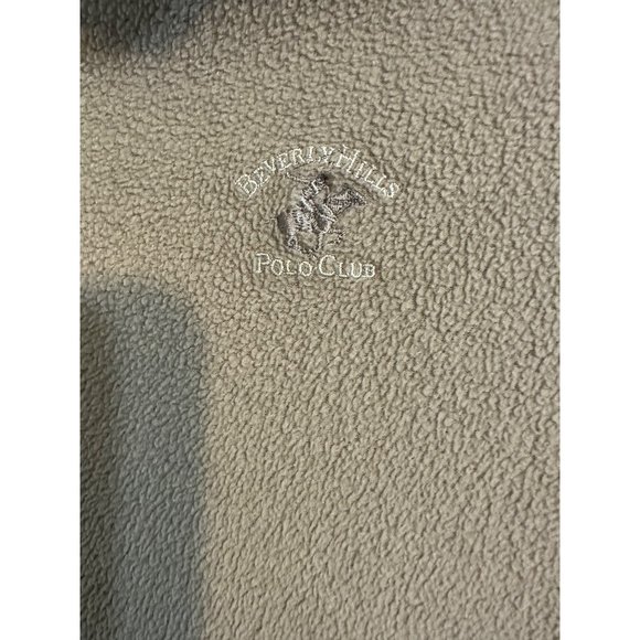 Beverly Hills Polo Club Men's 1/4 Zip Grey Kangaroo Pocket Long Sleeve Fleece XL - Picture 8 of 9